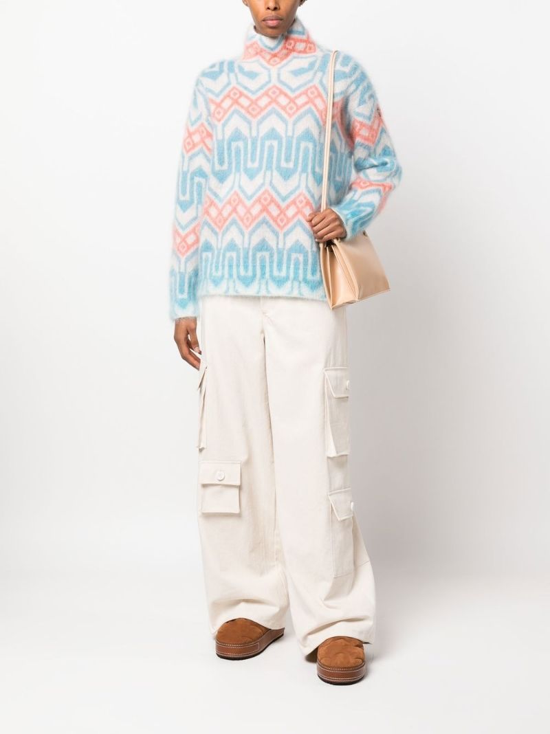 Blue Jacquard Sweater