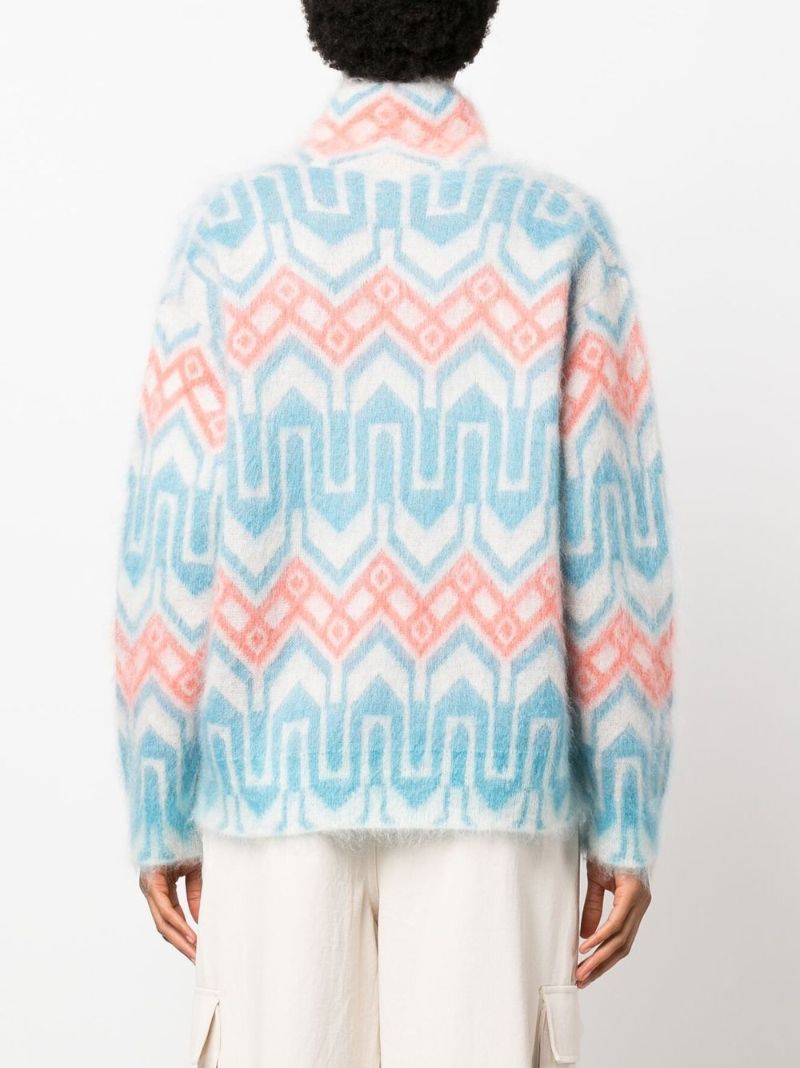 Blue Jacquard Sweater