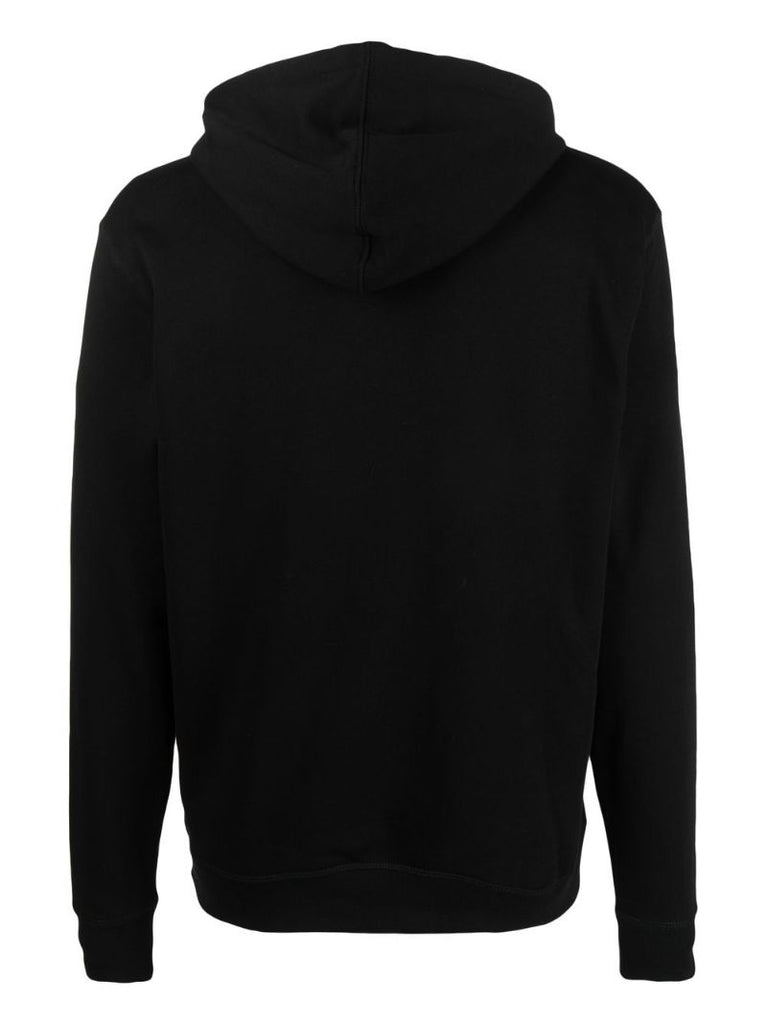 Black Logo Popover Hoodie
