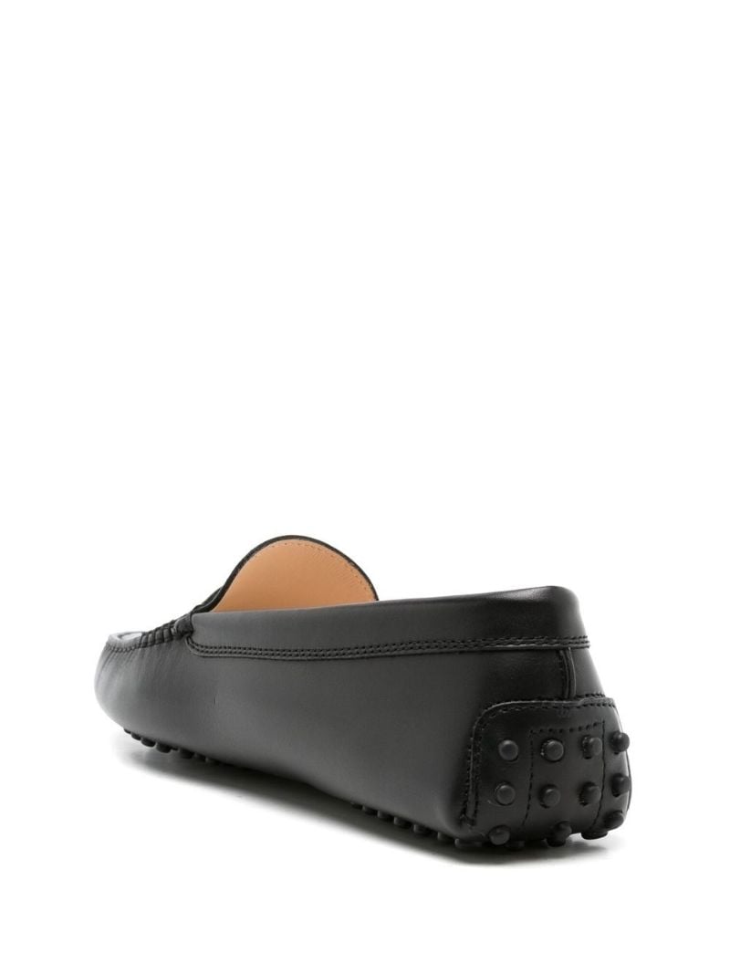 Black Gommino Leather Loafers