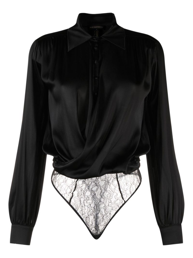 Black Crossover Bodysuit