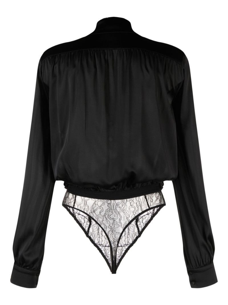 Black Crossover Bodysuit