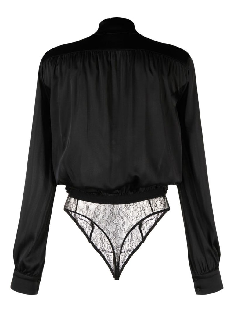 Black Crossover Bodysuit