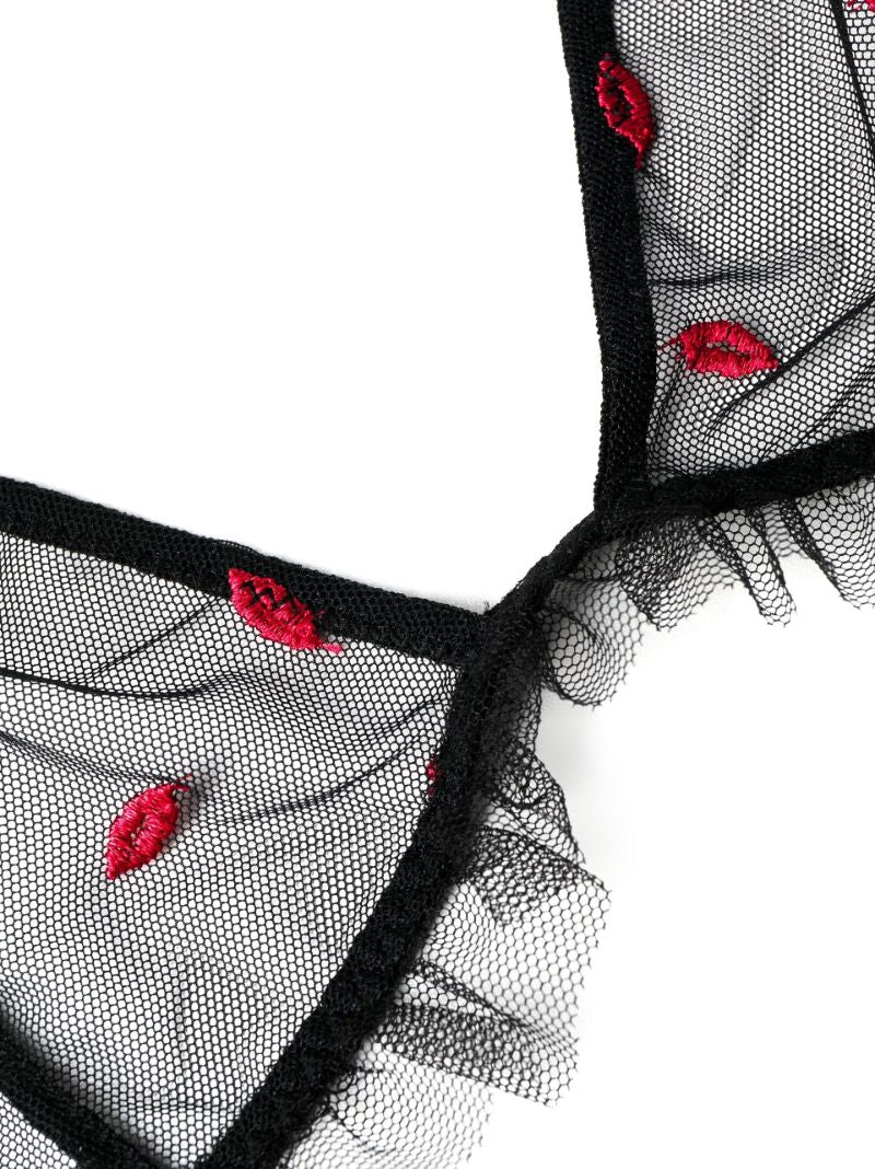 Black Bisou Triangle Bra