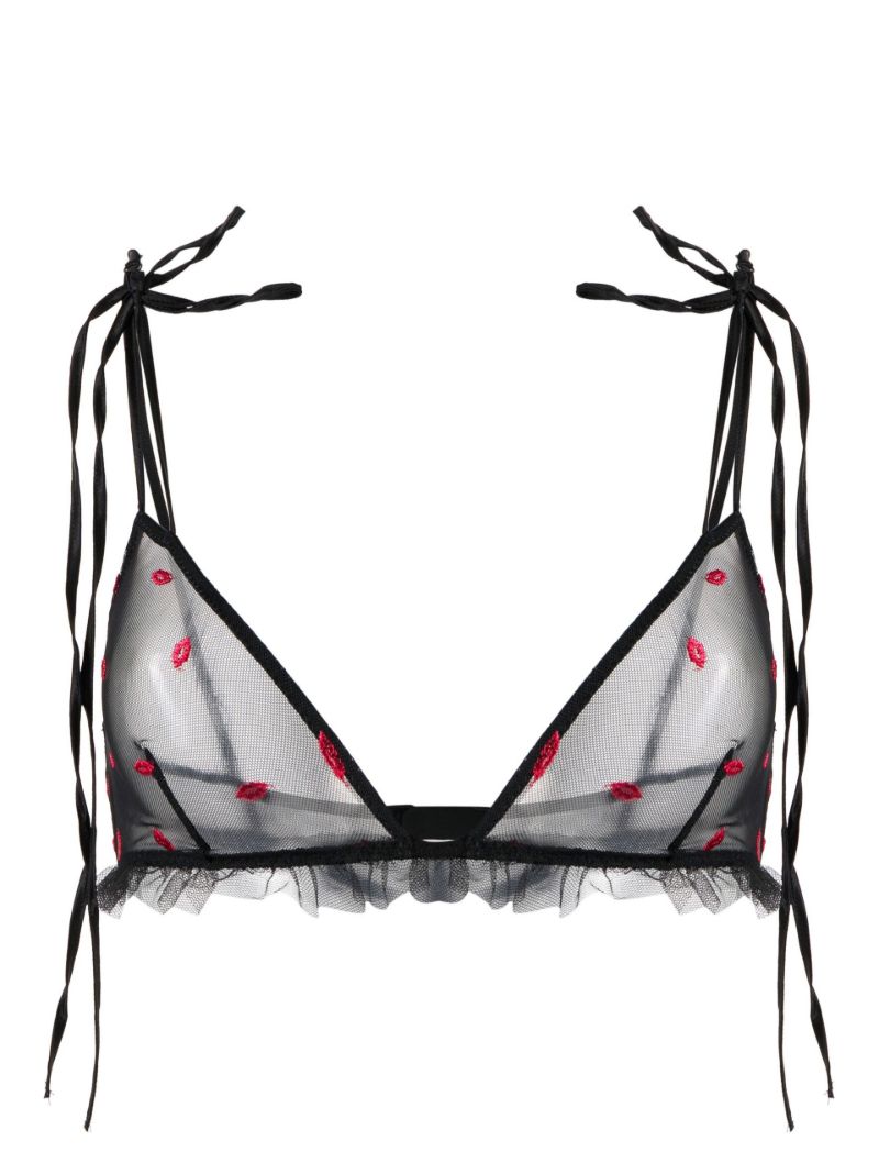 Black Bisou Triangle Bra