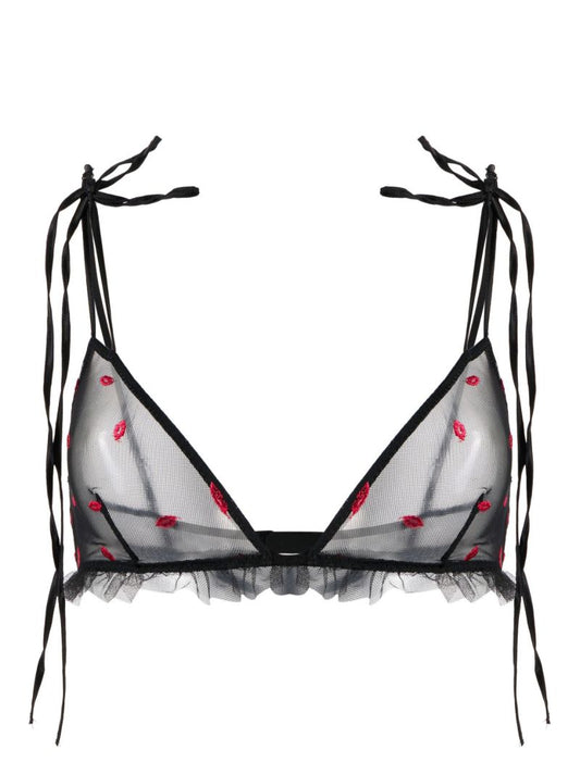 Black Bisou Triangle Bra