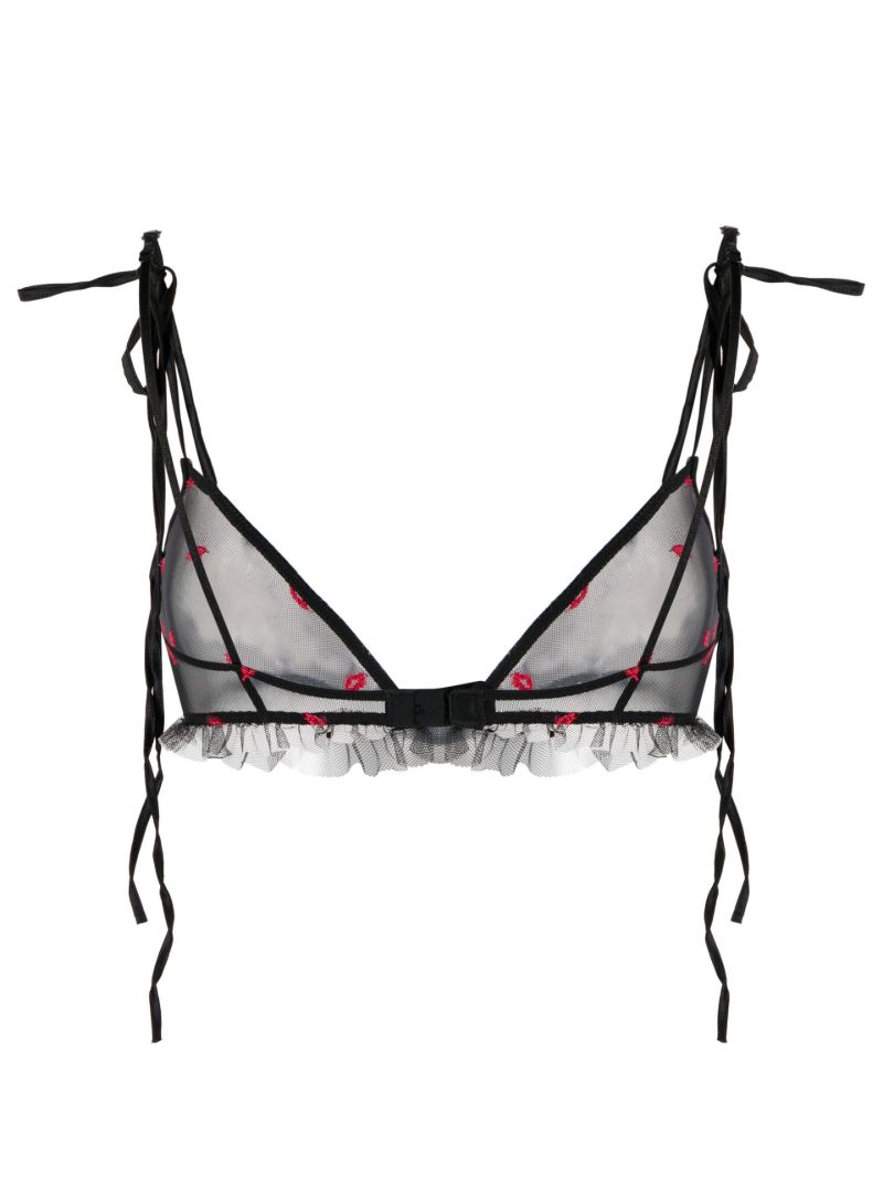 Black Bisou Triangle Bra