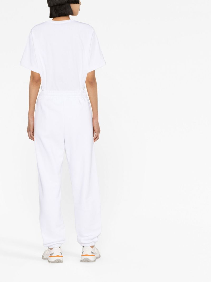 White Mimi Logo Track Pants