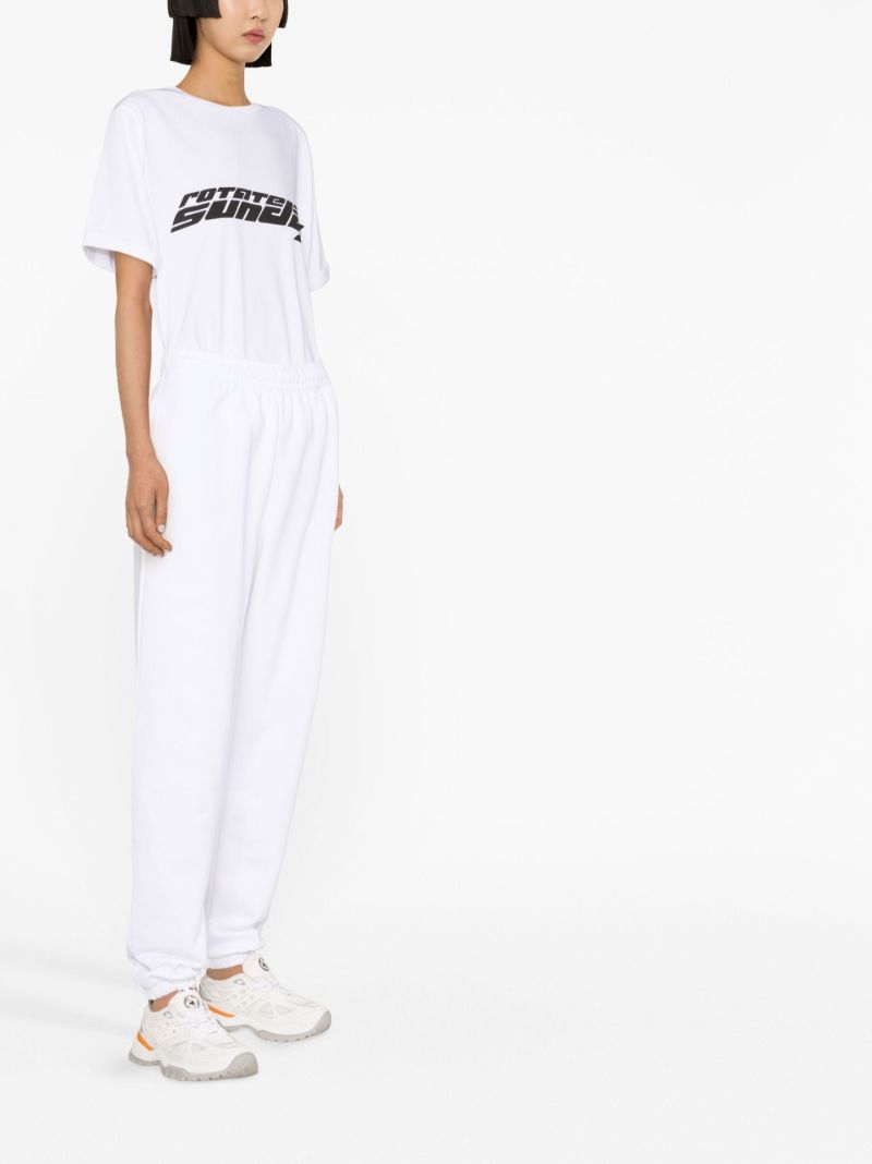White Mimi Logo Track Pants