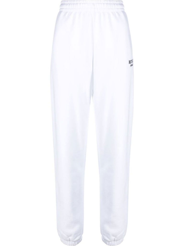 White Mimi Logo Track Pants