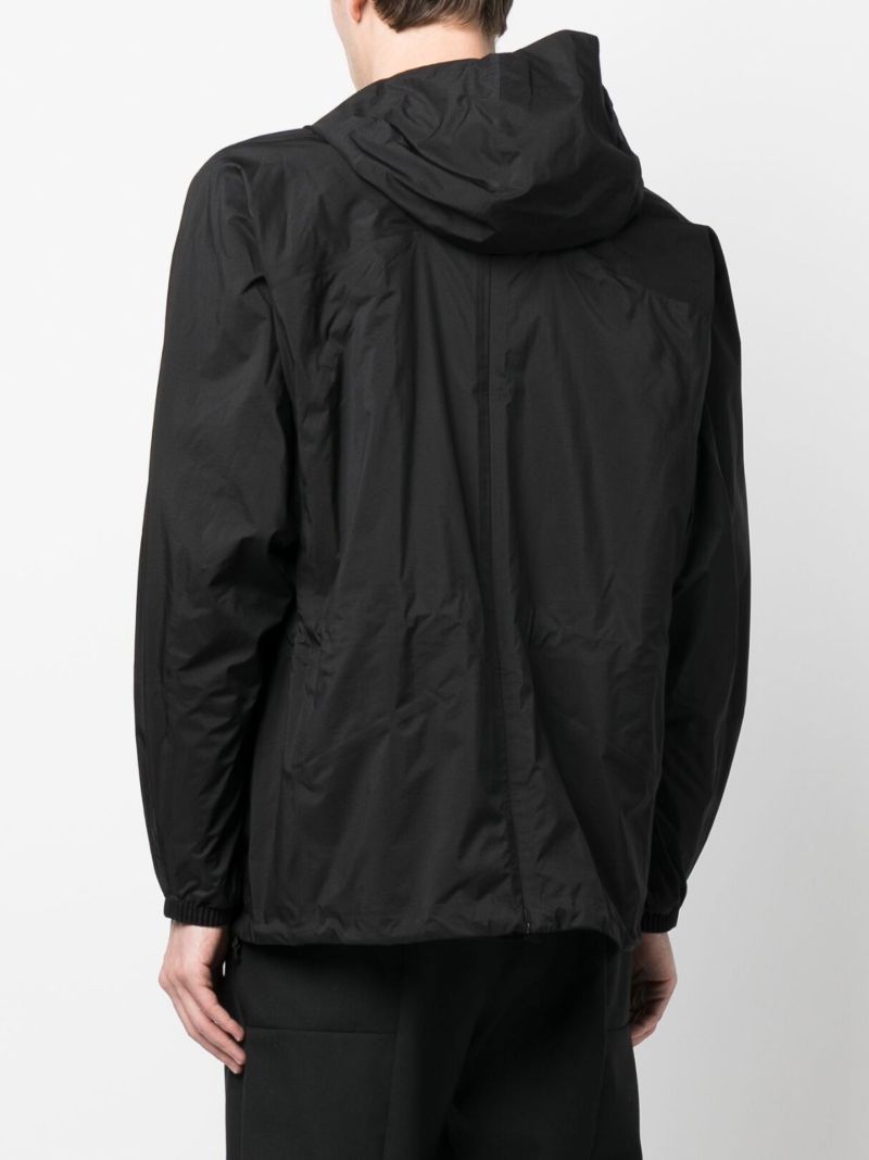 Black Packable Lightweight Nylon Jacket