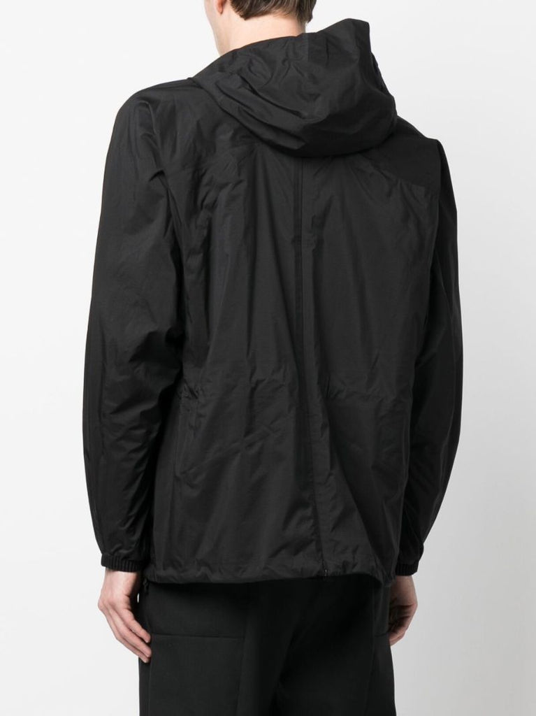 Black Packable Lightweight Nylon Jacket