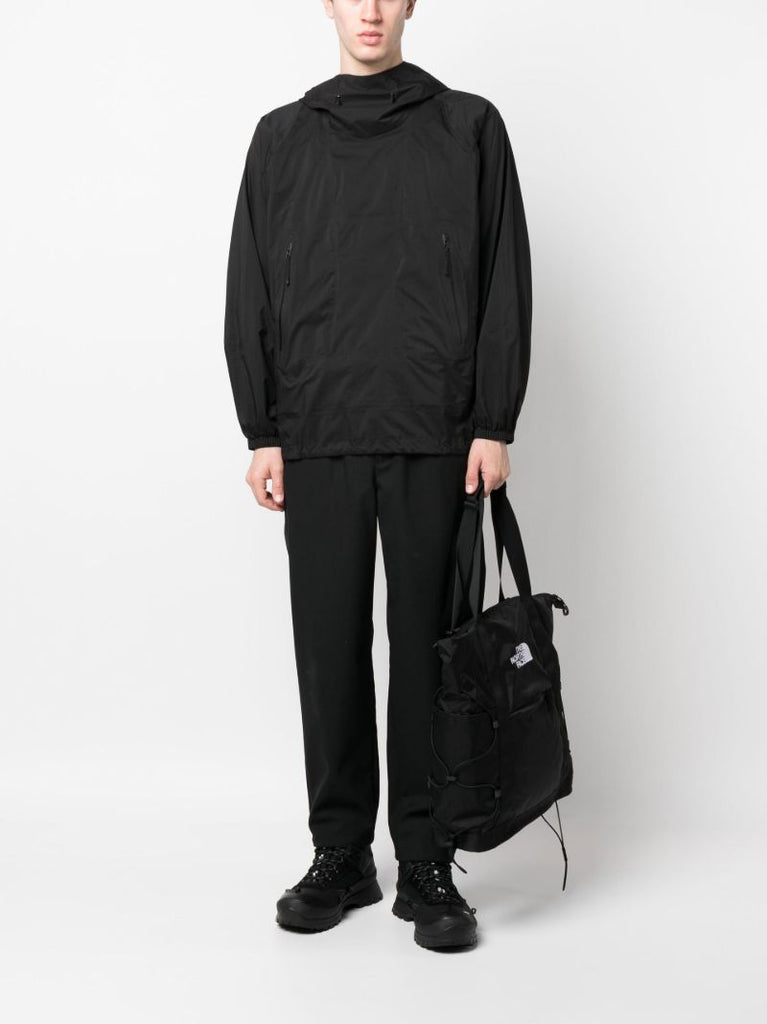 Black Packable Lightweight Nylon Jacket