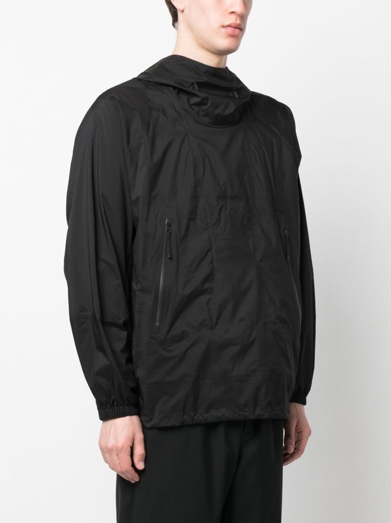 Black Packable Lightweight Nylon Jacket