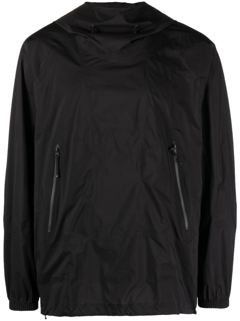 Black Packable Lightweight Nylon Jacket