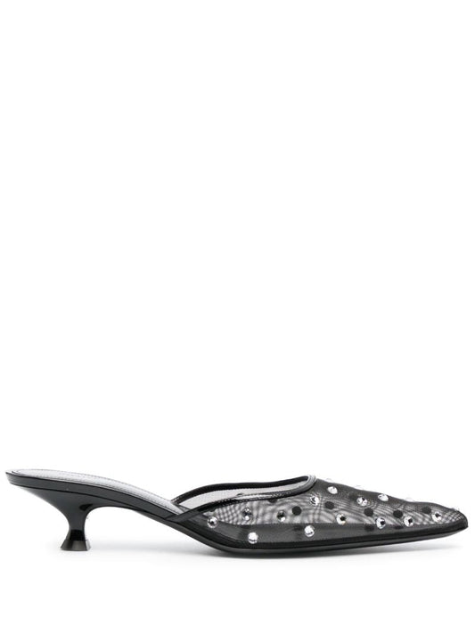 Black the Minna 35 Crystal Mules