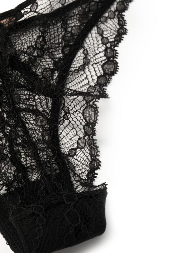 Black Mon Cheri Lace Thong