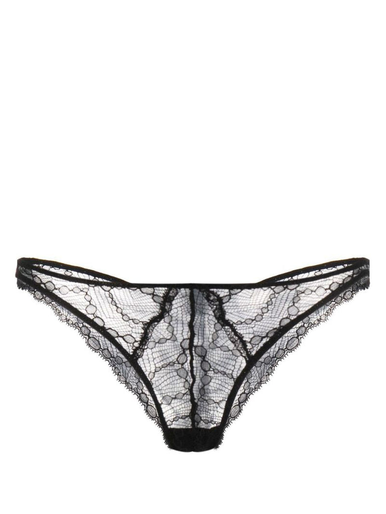 Black Mon Cheri Lace Thong