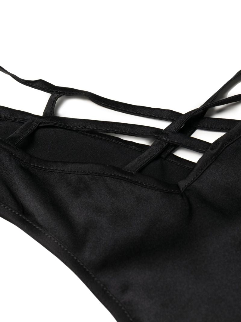 Black Cage High Cut Briefs