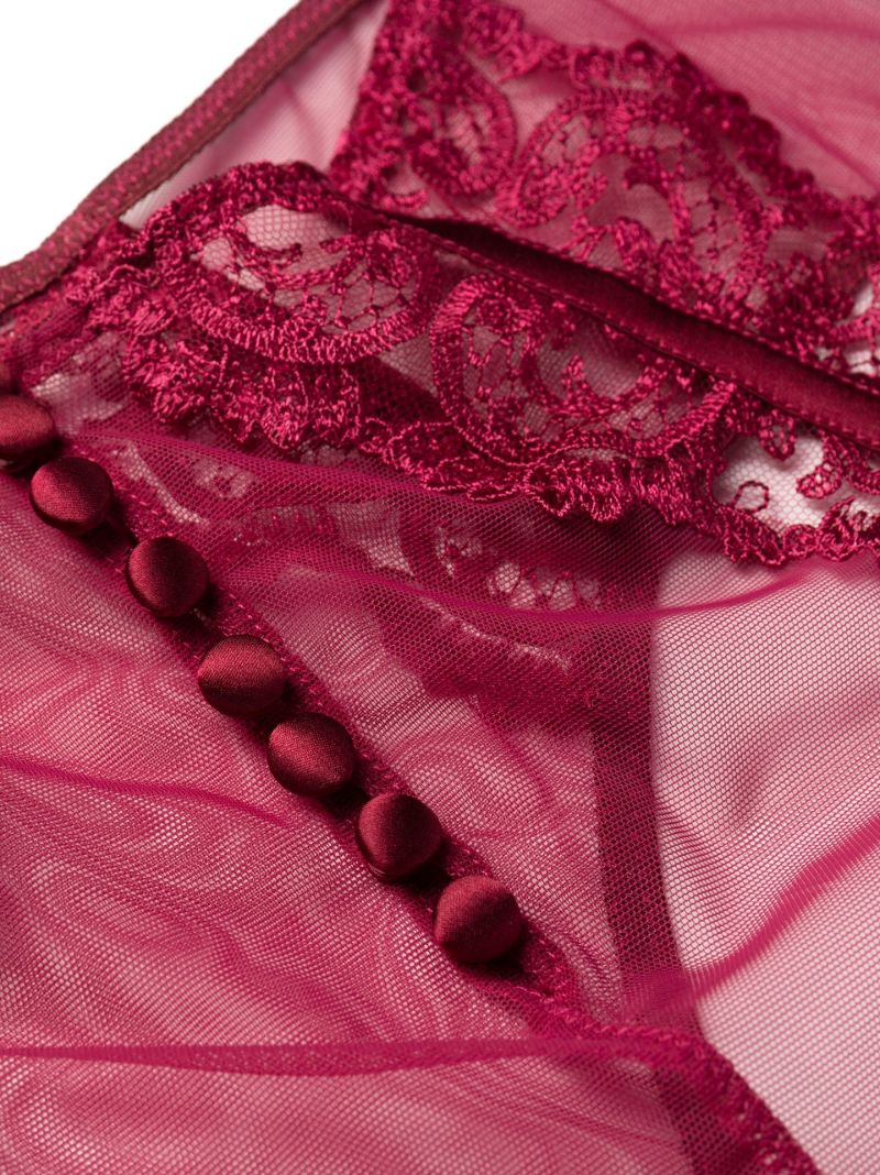 Red Juliette Embroidered High Waisted Briefs