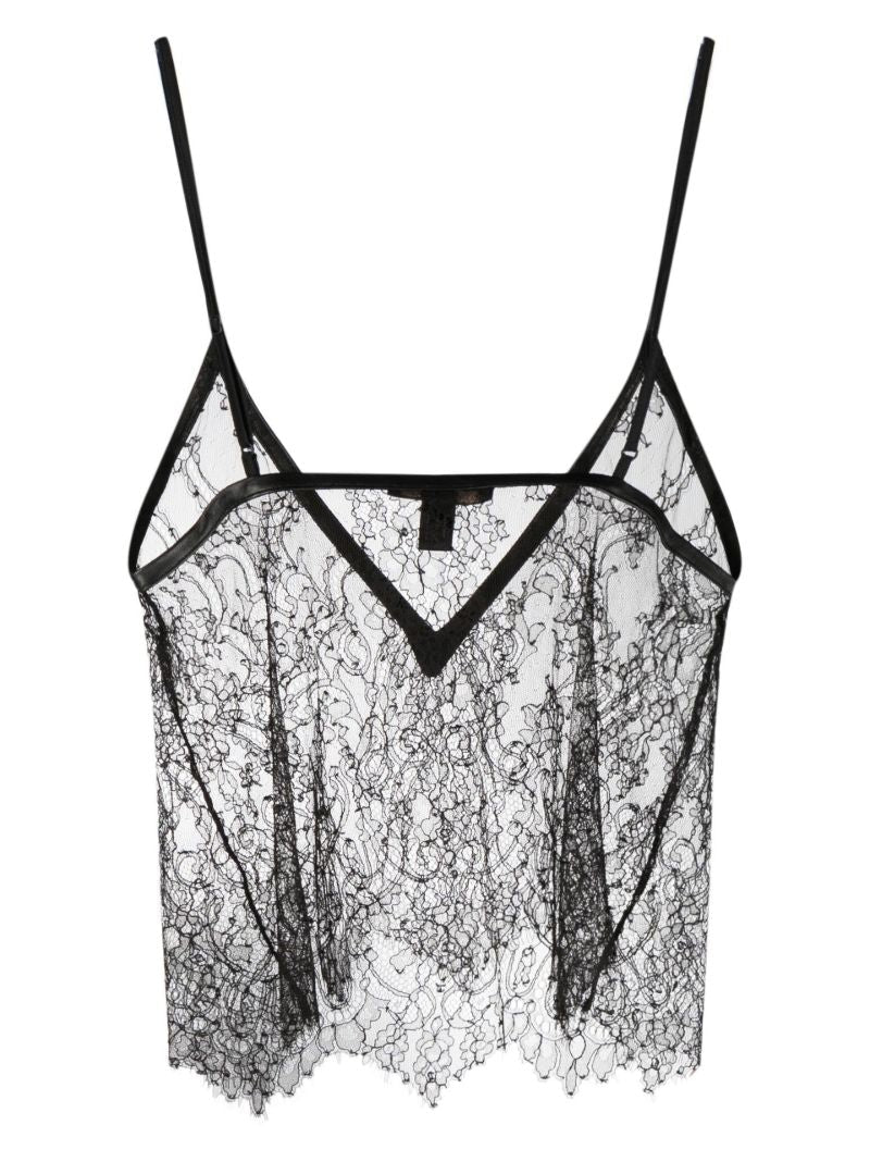 Black Lace-detail Camisole