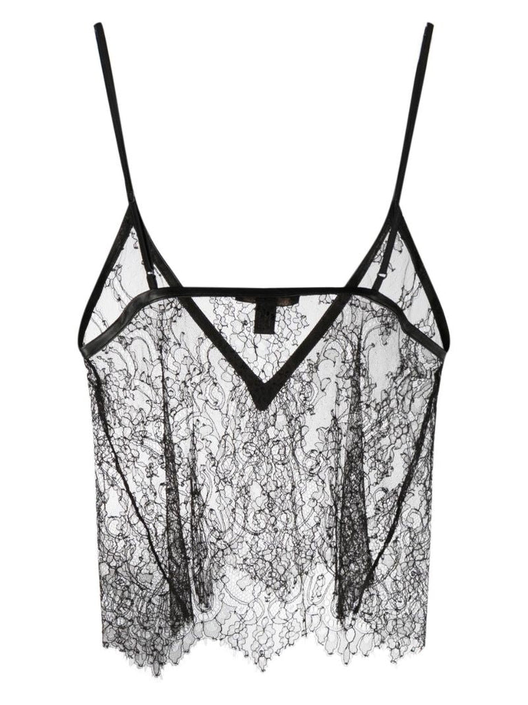 Black Lace-detail Camisole