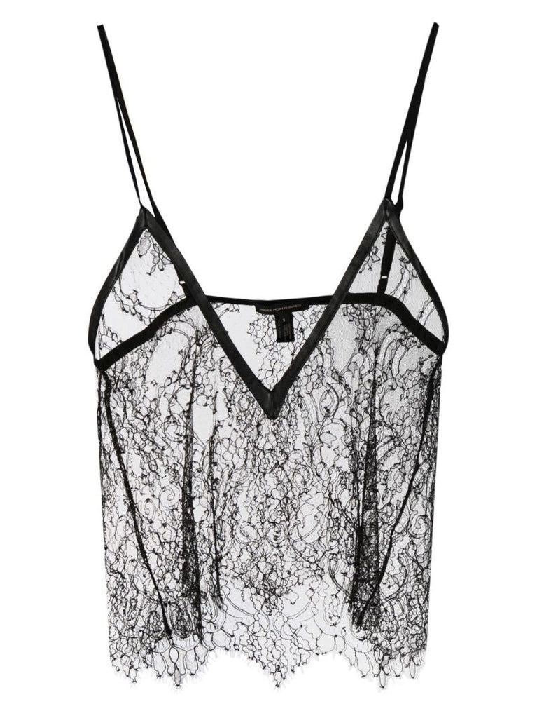 Black Lace-detail Camisole