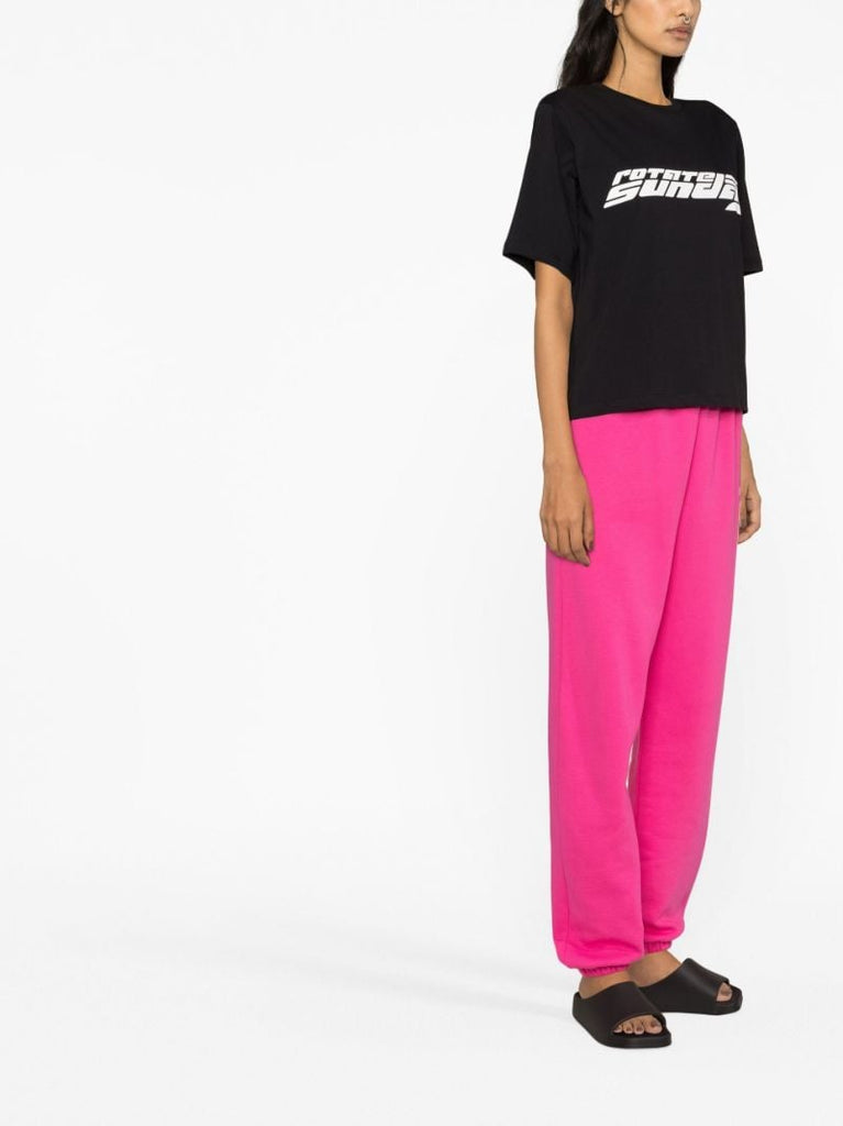Black Aster Logo Print T-shirt