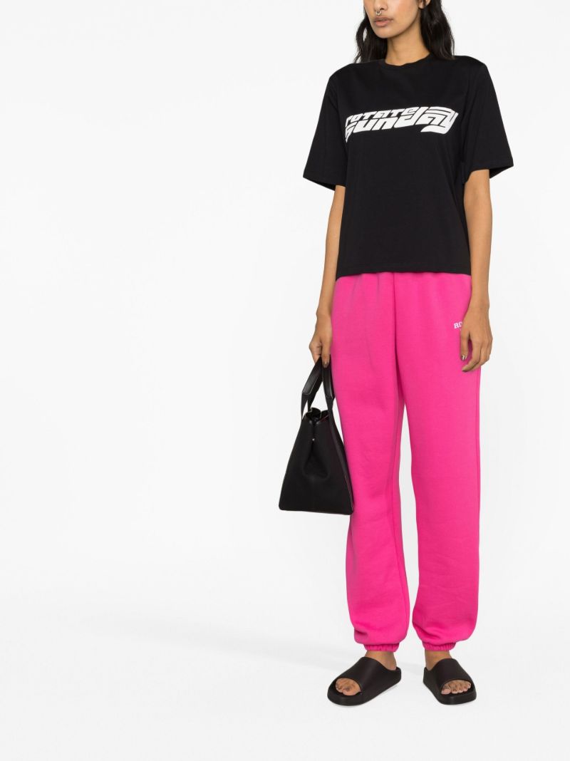 Black Aster Logo Print T-shirt
