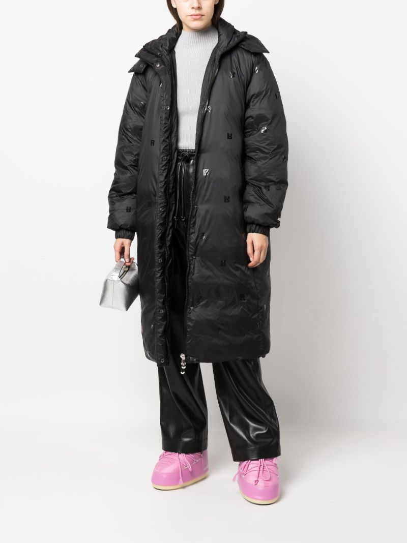 Black Tina Hooded Padded Coat