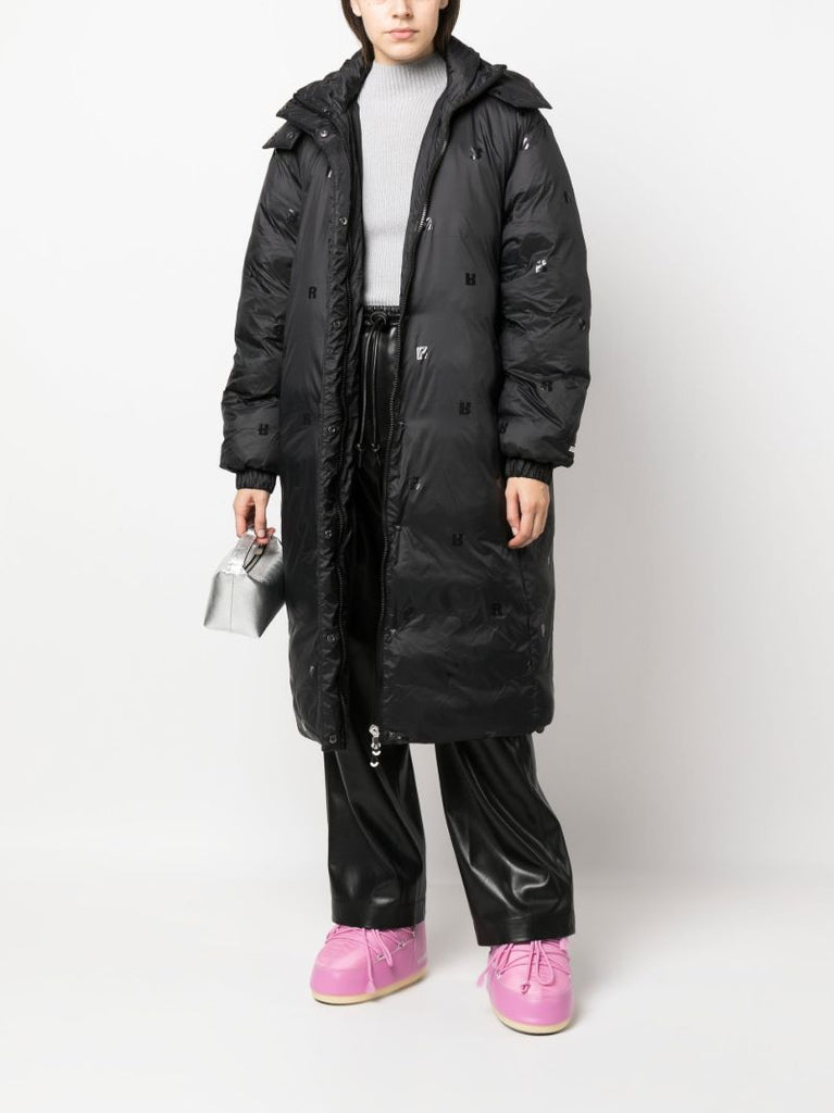 Black Tina Hooded Padded Coat