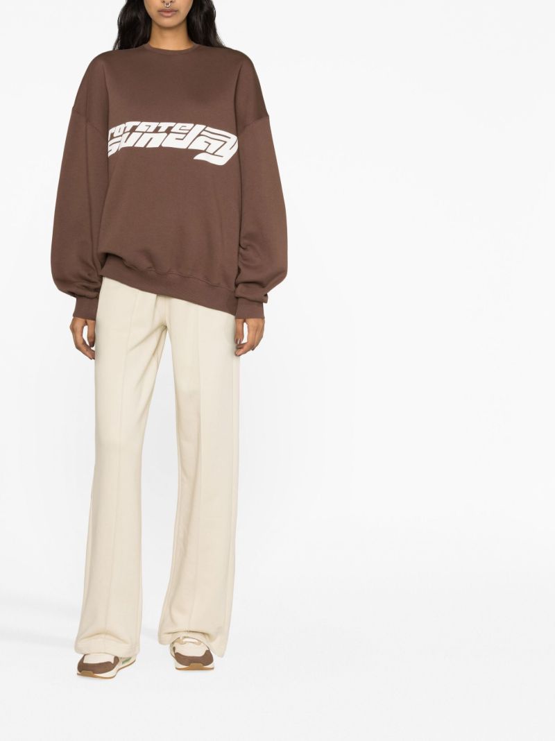 Brown Iris Logo Print Sweatshirt