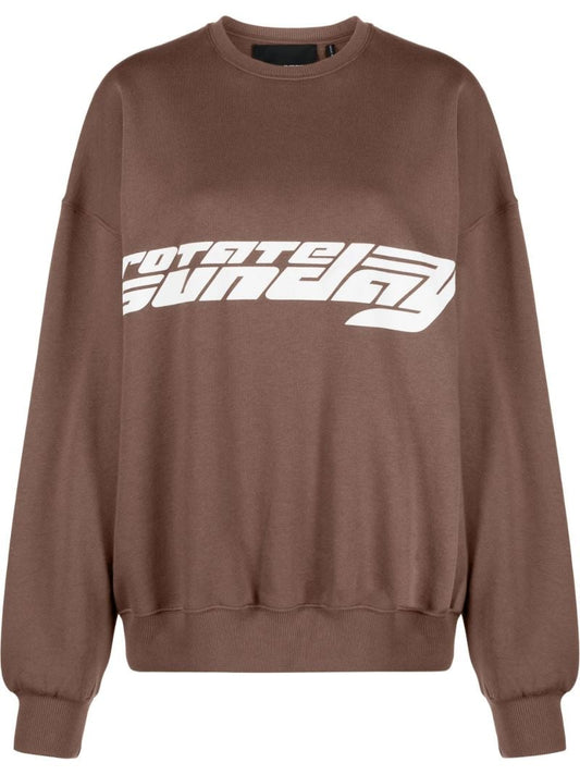 Brown Iris Logo Print Sweatshirt