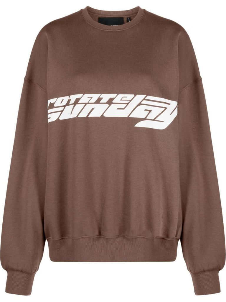 Brown Iris Logo Print Sweatshirt