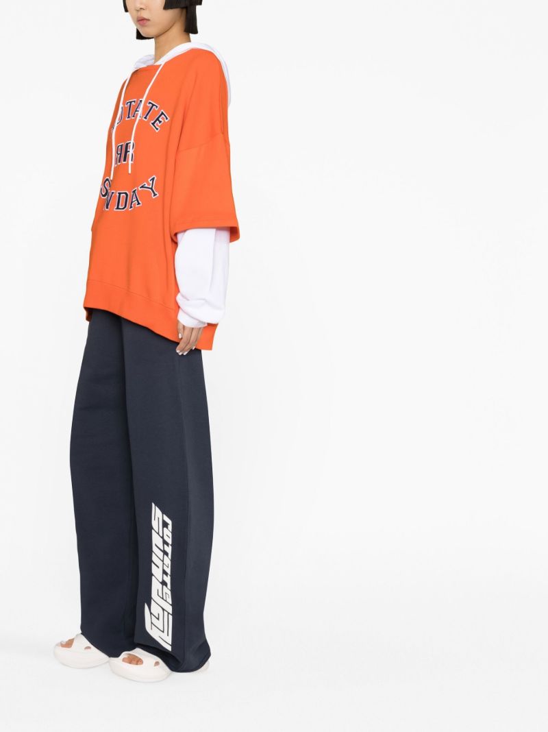 Orange Logo Organic Cotton Hoodie