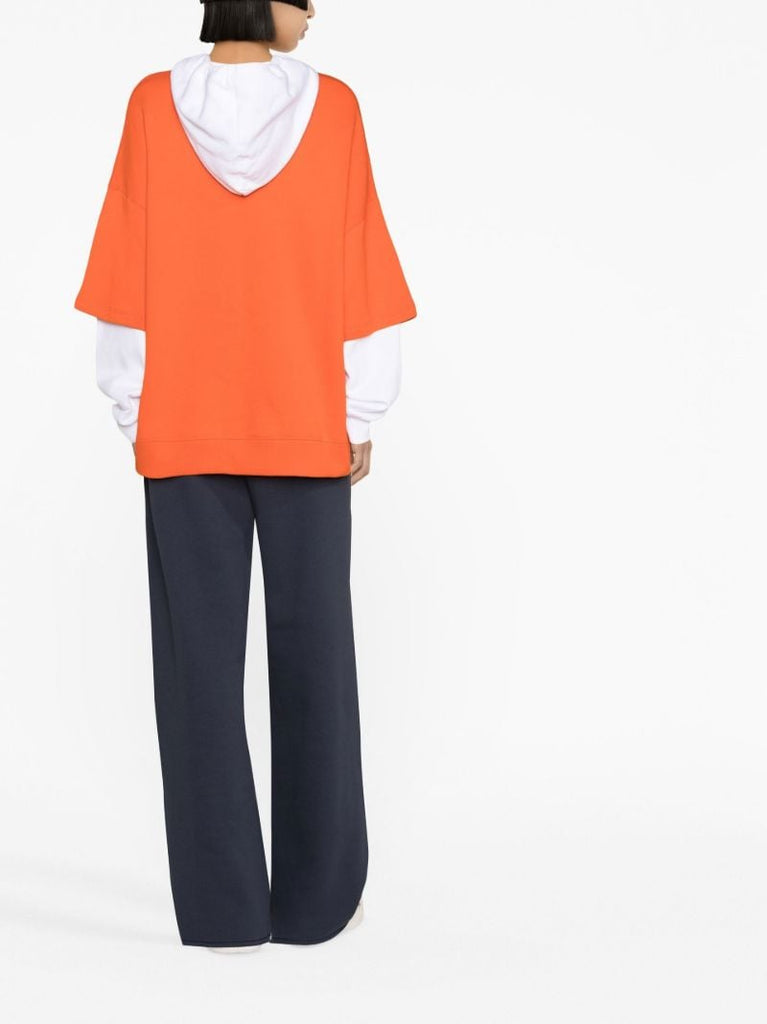 Orange Logo Organic Cotton Hoodie