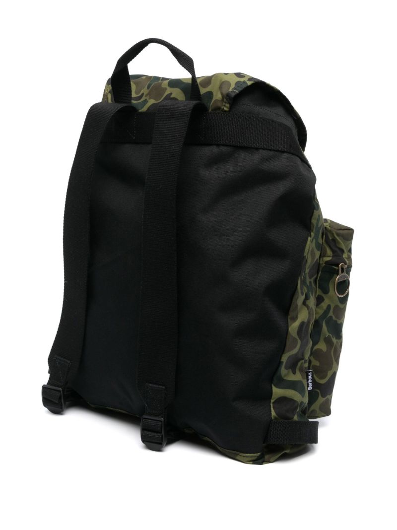 X Noah Green Camouflage-print Backpack