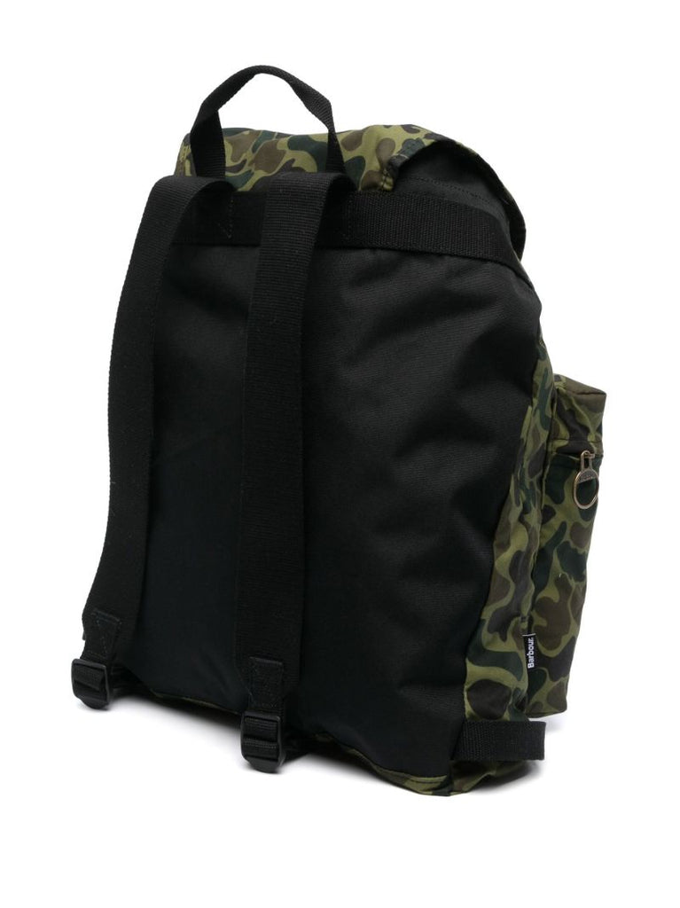 X Noah Green Camouflage-print Backpack