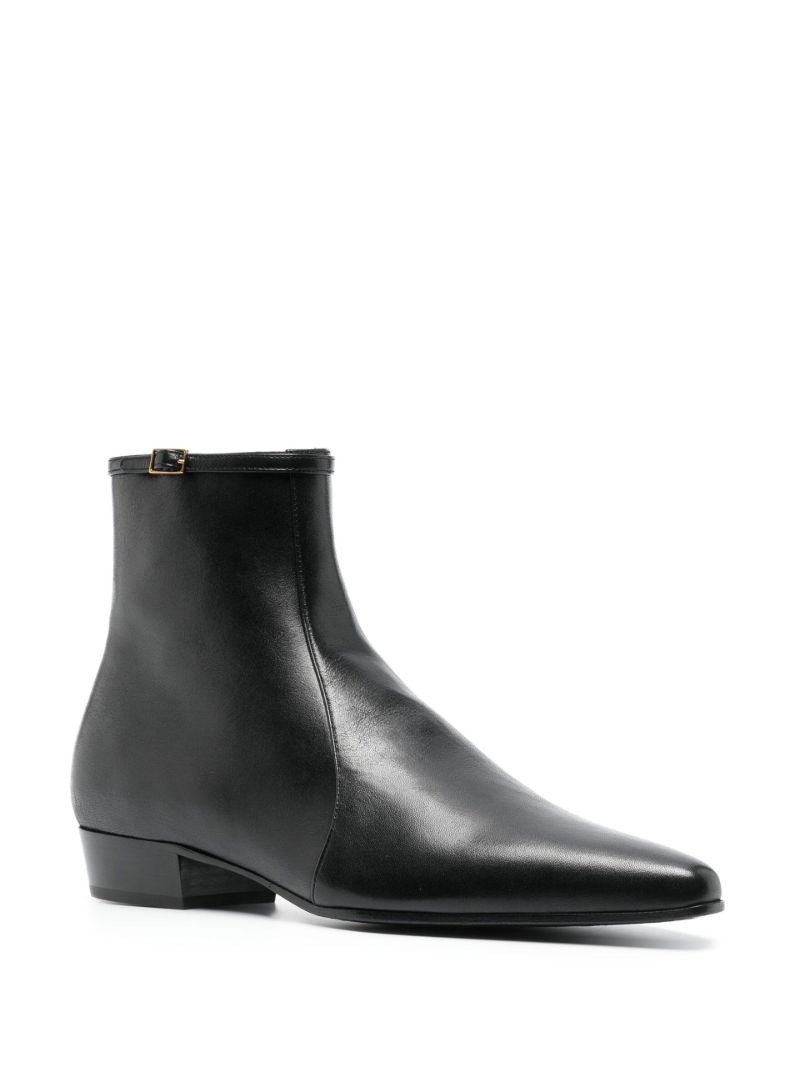 Black Arsun Leather Ankle Boots