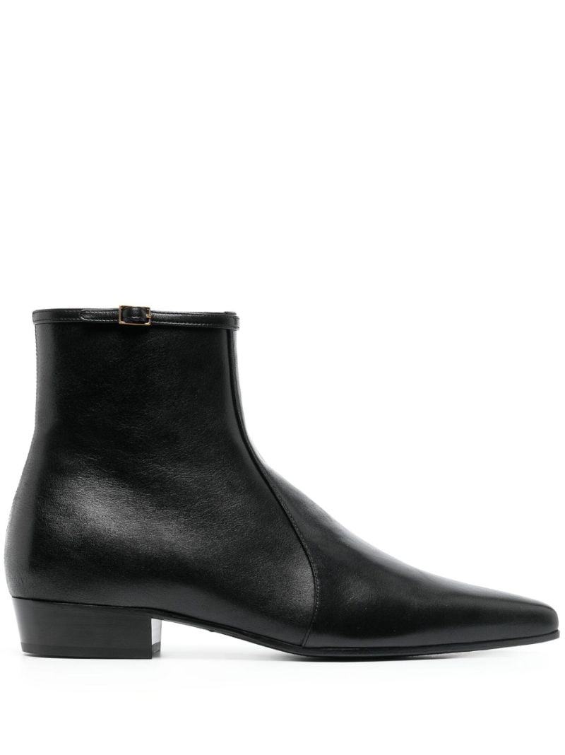 Black Arsun Leather Ankle Boots