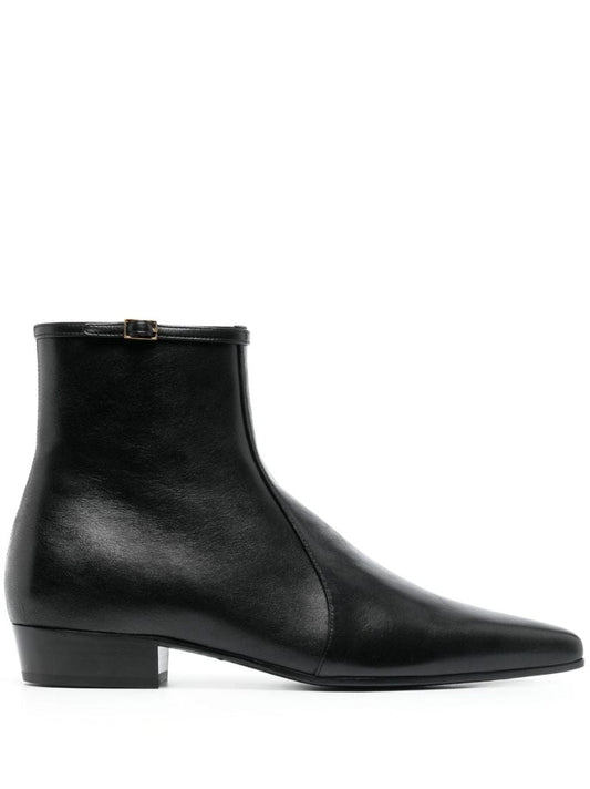 Black Arsun Leather Ankle Boots