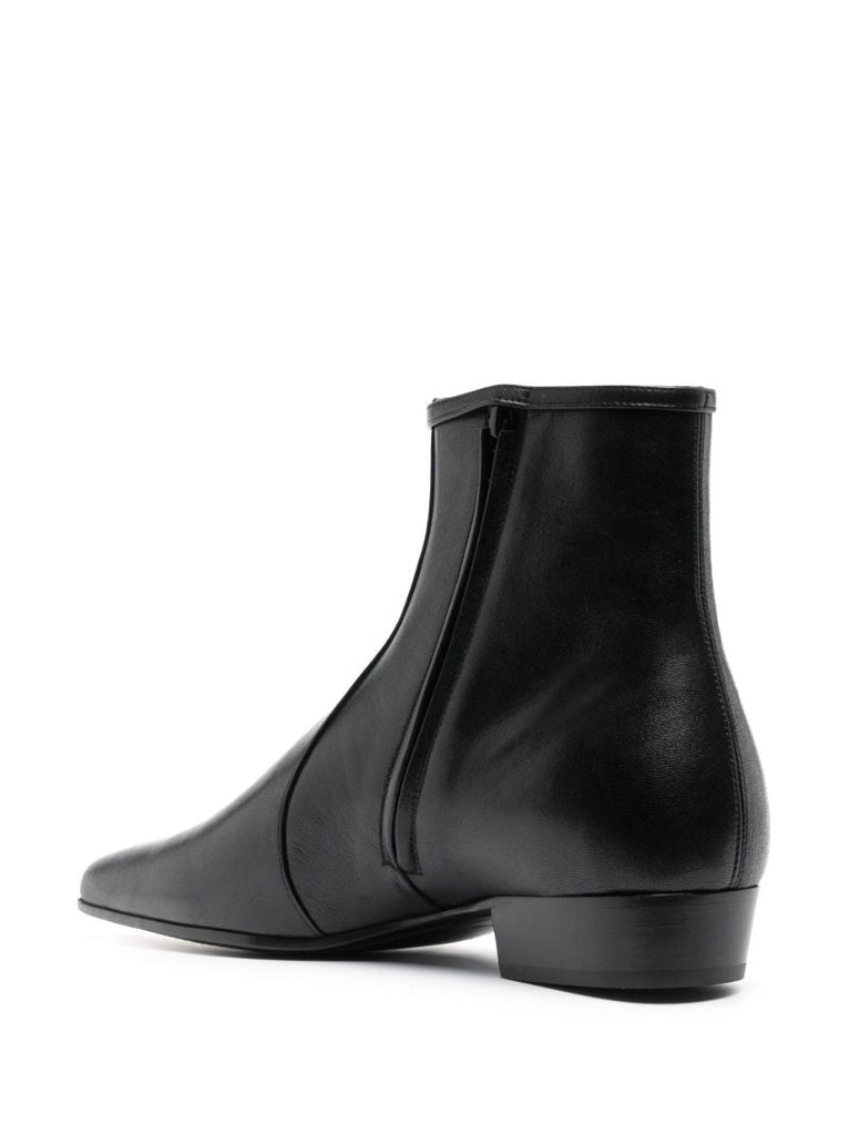 Black Arsun Leather Ankle Boots