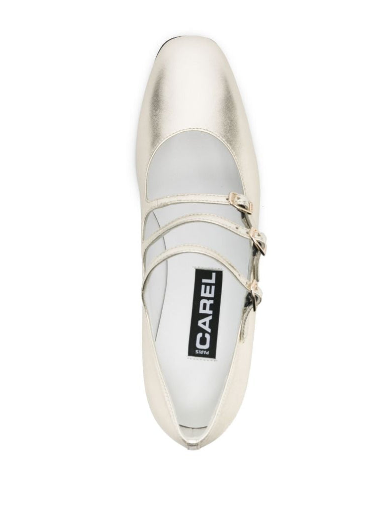 Silver Buckle Fastening Pumps
