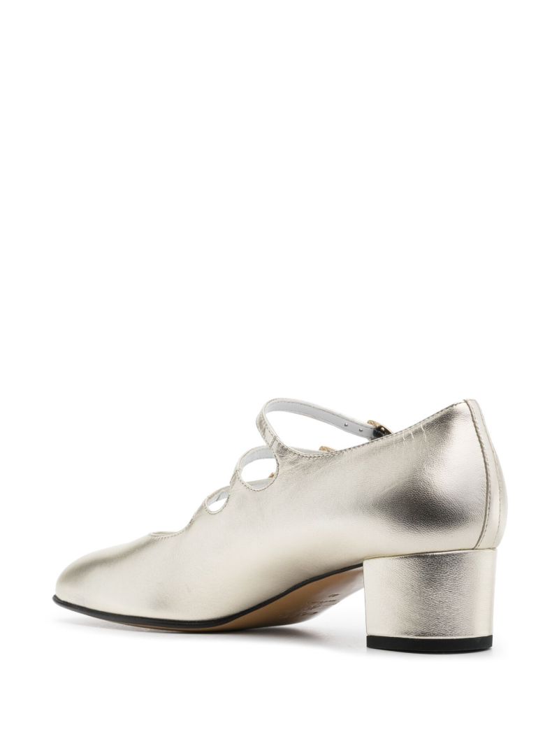 Silver Buckle Fastening Pumps