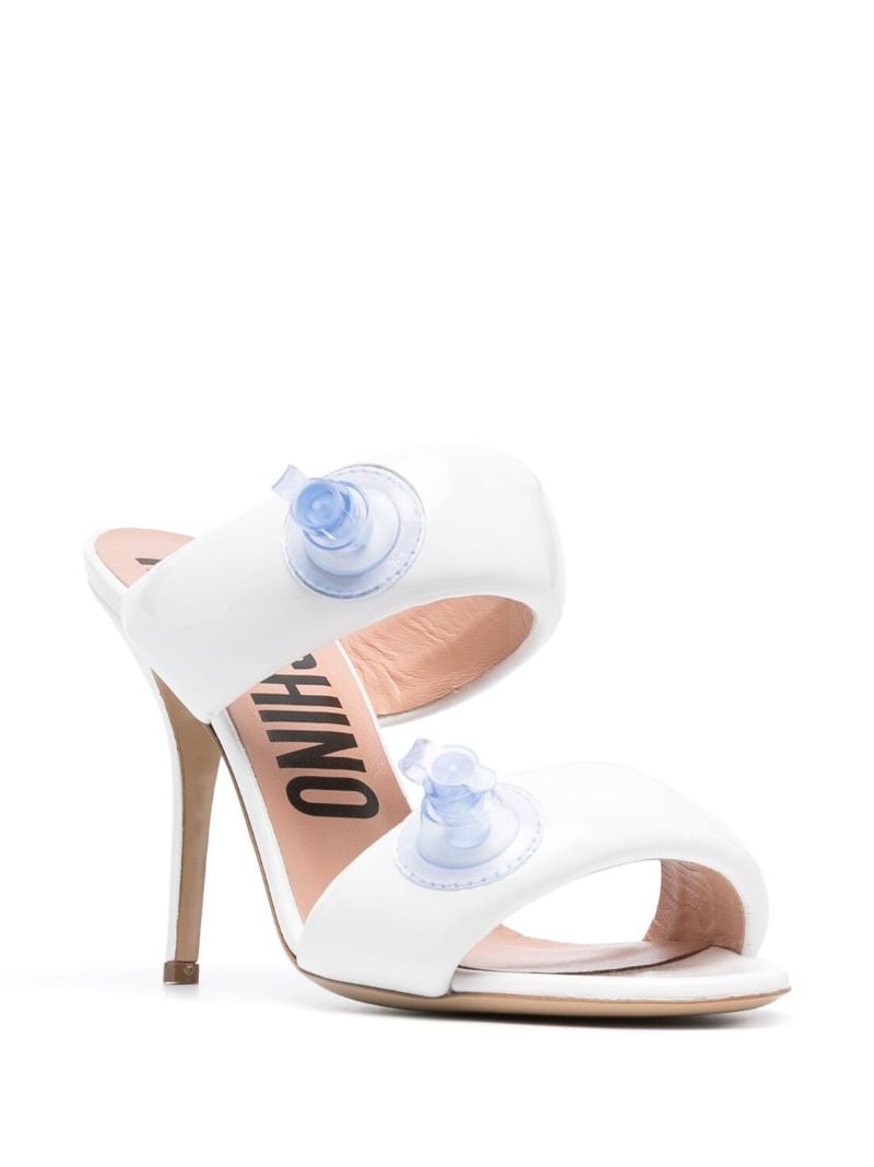 White Inflatable Effect 120 Sandals
