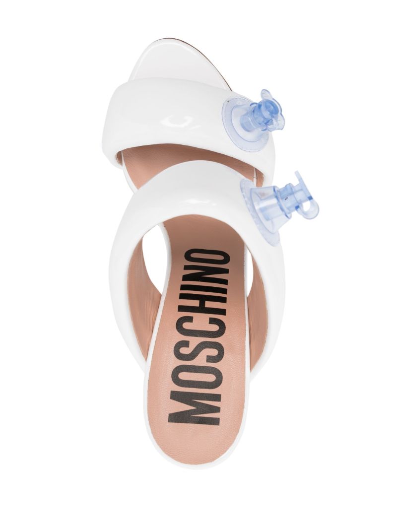 White Inflatable Effect 120 Sandals