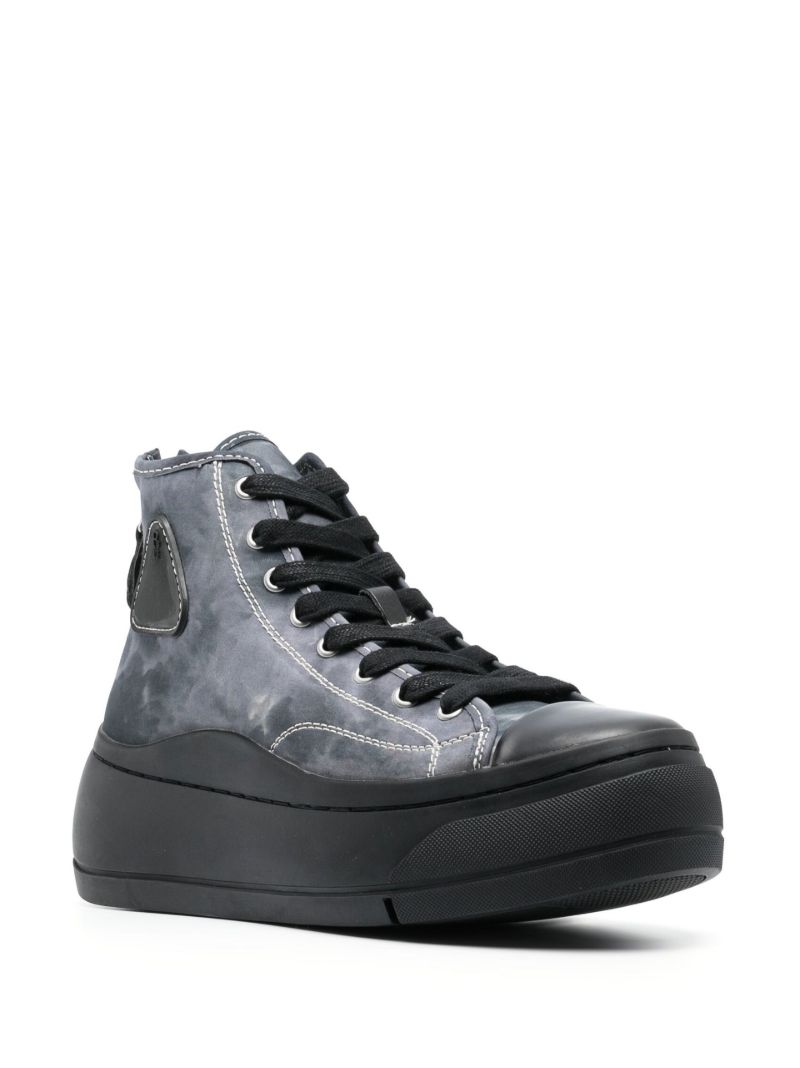 Grey Tie-dye High-top Sneakers