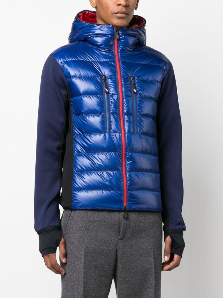 Blue Padded Panel Hooded Jacket
