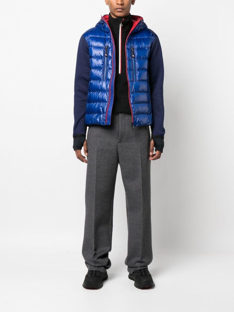 Blue Padded Panel Hooded Jacket