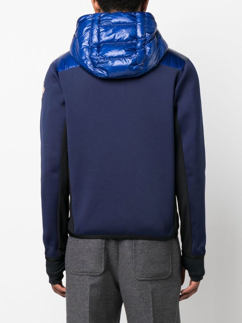 Blue Padded Panel Hooded Jacket